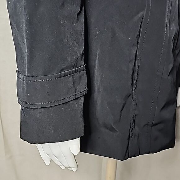 Calvin Klein Black Raincoat with Removable Hood size M/L - Picture 5 of 14